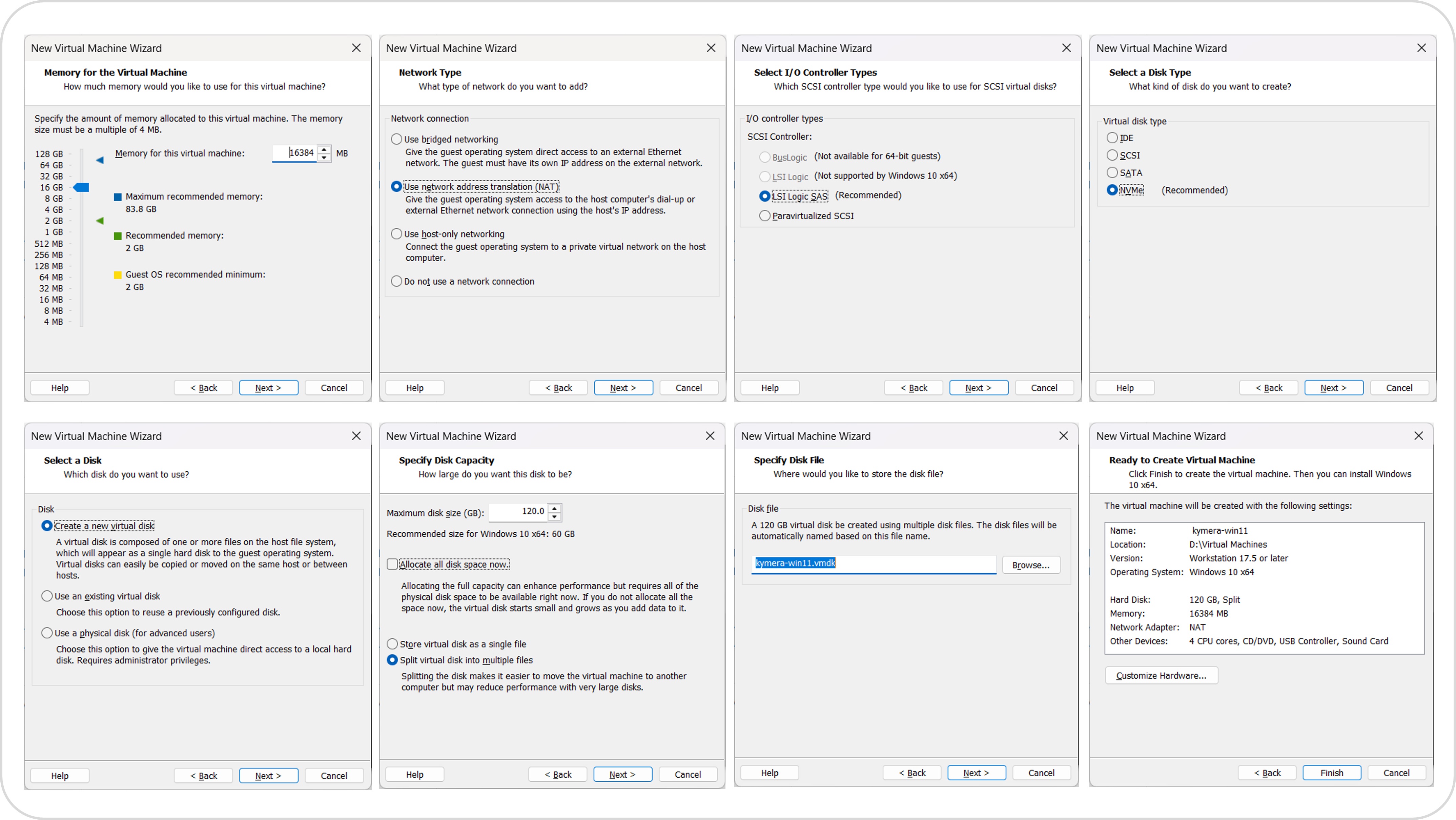 Termino con la creación de la VM